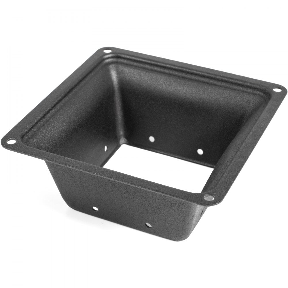 VEVOR Deck Post Base, 10 PCS Post Base Skirt, 4 x 4\" (Internal 3.38x3.38\") Post Support Flange, 2.5 LBS Deck Post Skirt, Powder-Coated Decking Post Base, Wood Post Anch for Deck Support Porch Railin