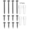 VEVOR Deck Post Base, 10 PCS Post Base Skirt, 4 x 4\" (Internal 3.38x3.38\") Post Support Flange, 2.5 LBS Deck Post Skirt, Powder-Coated Decking Post Base, Wood Post Anch for Deck Support Porch Railin