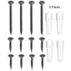 VEVOR Deck Post Base 5 PCS Post Base Skirt 4x4\" (Actual 3.38x3.38\") Post Support Flange 2.5LBS Deck Post Skirt Black Powder-Coated Decking Post Base with Thick Steel for Deck Supports Porch Railings