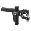 VEVOR Pintle Hook, 2-5/16 in Ball 20000 lbs Towing Capacity Pintle Hitch, for Trucks, Trailers, and Heavy-Duty Towing, Fits 2 in Receiver, Combines Hitch Ball & Hook Functions, Flexible Connection