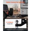 VEVOR Pintle Hook, 20000 lbs, Pintle Hook Hitch for 2-inch Hitch Hook Military Receiver, Combination 2-5/16-inch Hitch Ball, Fits 2.5 to 3-inch Lunette Ring, 15.6-inch Length, Black Powder Coat