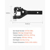 VEVOR Pintle Hook, 20000 lbs, Pintle Hook Hitch for 2-inch Hitch Hook Military Receiver, Combination 2-5/16-inch Hitch Ball, Fits 2.5 to 3-inch Lunette Ring, 15.6-inch Length, Black Powder Coat