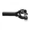 VEVOR Pintle Hook, 20000 lbs, Pintle Hook Hitch for 2-inch Hitch Hook Military Receiver, Combination 2-5/16-inch Hitch Ball, Fits 2.5 to 3-inch Lunette Ring, 15.6-inch Length, Black Powder Coat