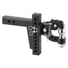 VEVOR Pintle Hook, 2 in Ball 20000 lbs Max. Towing Capacity Pintle Hitch, for Trucks, Trailers, and Heavy-Duty Towing, Fits 2 in Receiver, Combines Hitch Ball & Hook Functions, Flexible Connection