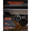 VEVOR Pintle Hook, 20000 lbs Towing Capacity, Pintle Hitch Receiver for 2-inch Hitch Hook Military Receiver, Fits 2.5 to 3-inch Lunette Ring, 15.6-inch Length, Black Powder Coat, for Various Trailers