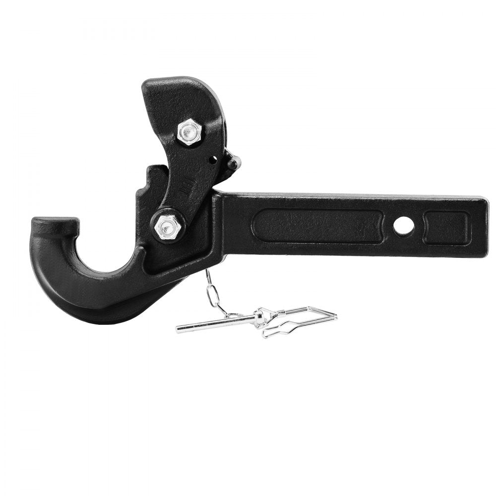 VEVOR Pintle Hook, 20000 lbs Towing Capacity, Pintle Hitch Receiver for 2-inch Hitch Hook Military Receiver, Fits 2.5 to 3-inch Lunette Ring, 15.6-inch Length, Black Powder Coat, for Various Trailers