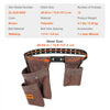 VEVOR Tool Belt, Adjusts from 29 Inches to 54 Inches, Polyester Heavy Duty Tool Pouch Bag, Detachable Tool Bag for Electrician, Carpenter, Handyman, Woodworker, Construction, Framer, Brown