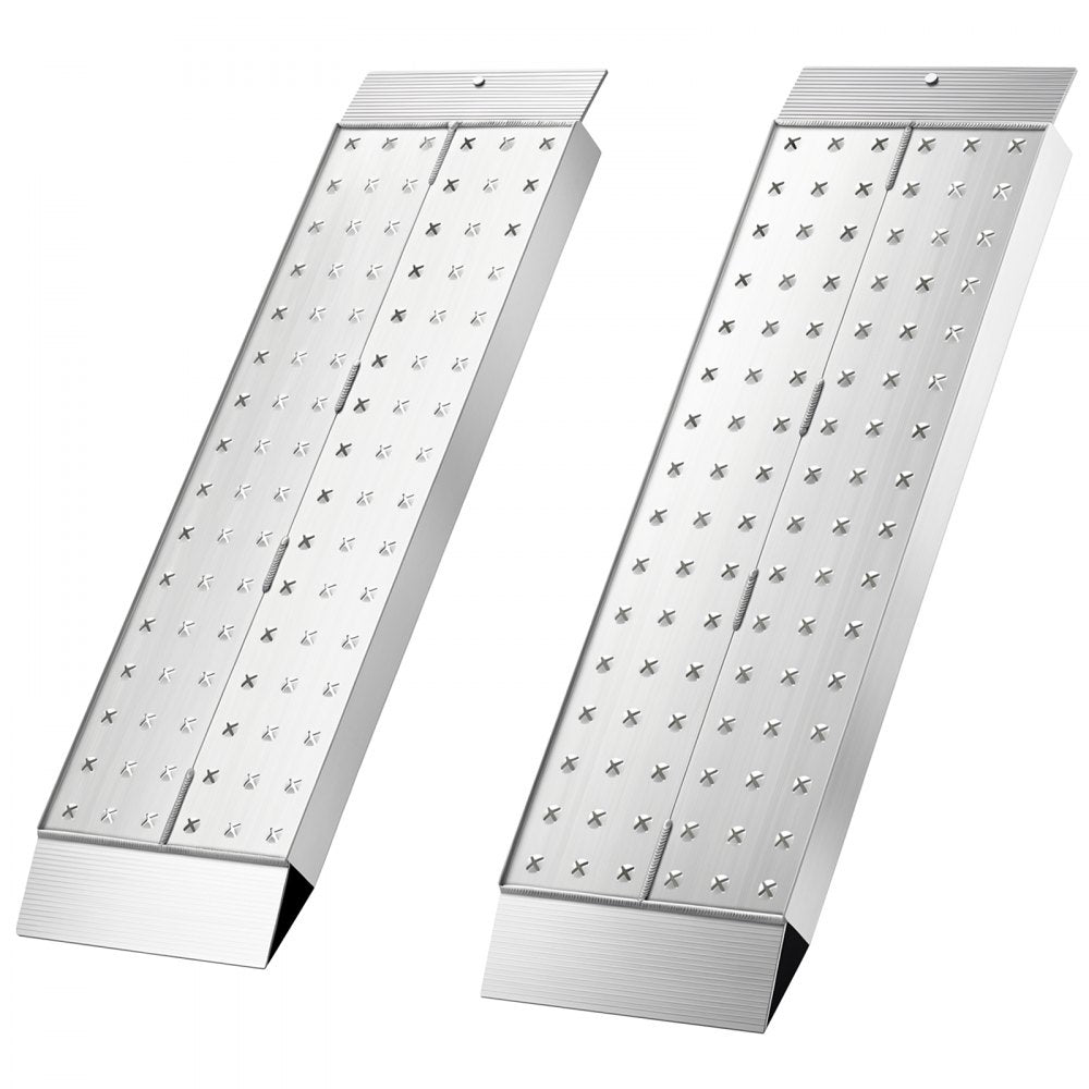 VEVOR Aluminum Trailer Ramps, 2PCS 39 x 12 in, Heavy-Duty ATV Ramp Set with Anti-Slip Plates, 3000LBS Combined Capacity Loading Ramps for Motorcycles, Lawn Mowers, Farm Tractors, Carts