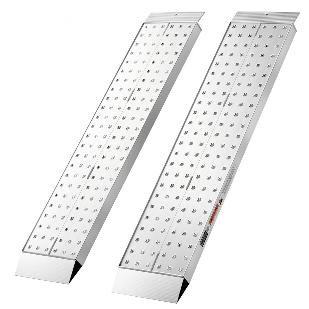 VEVOR Aluminum Trailer Ramps, 2PCS 55 x 12 in, Heavy-Duty ATV Ramp Set with Anti-Slip Plates, 3000LBS Combined Capacity Loading Ramps for Motorcycles, Lawn Mowers, Farm Tractors, Carts