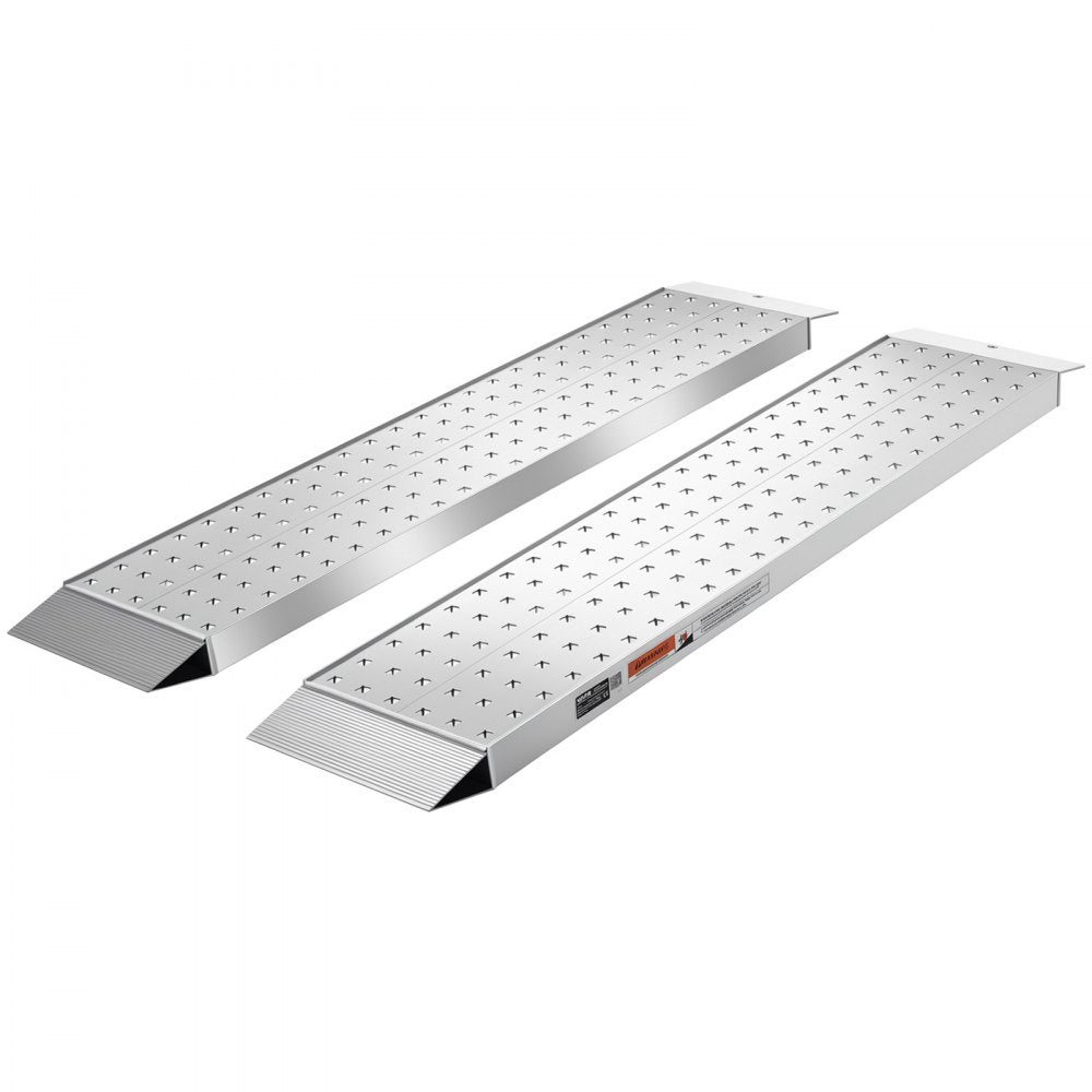 VEVOR Aluminum Trailer Ramps, 2PCS 55 x 12 in, Heavy-Duty ATV Ramp Set with Anti-Slip Plates, 3000LBS Combined Capacity Loading Ramps for Motorcycles, Lawn Mowers, Farm Tractors, Carts