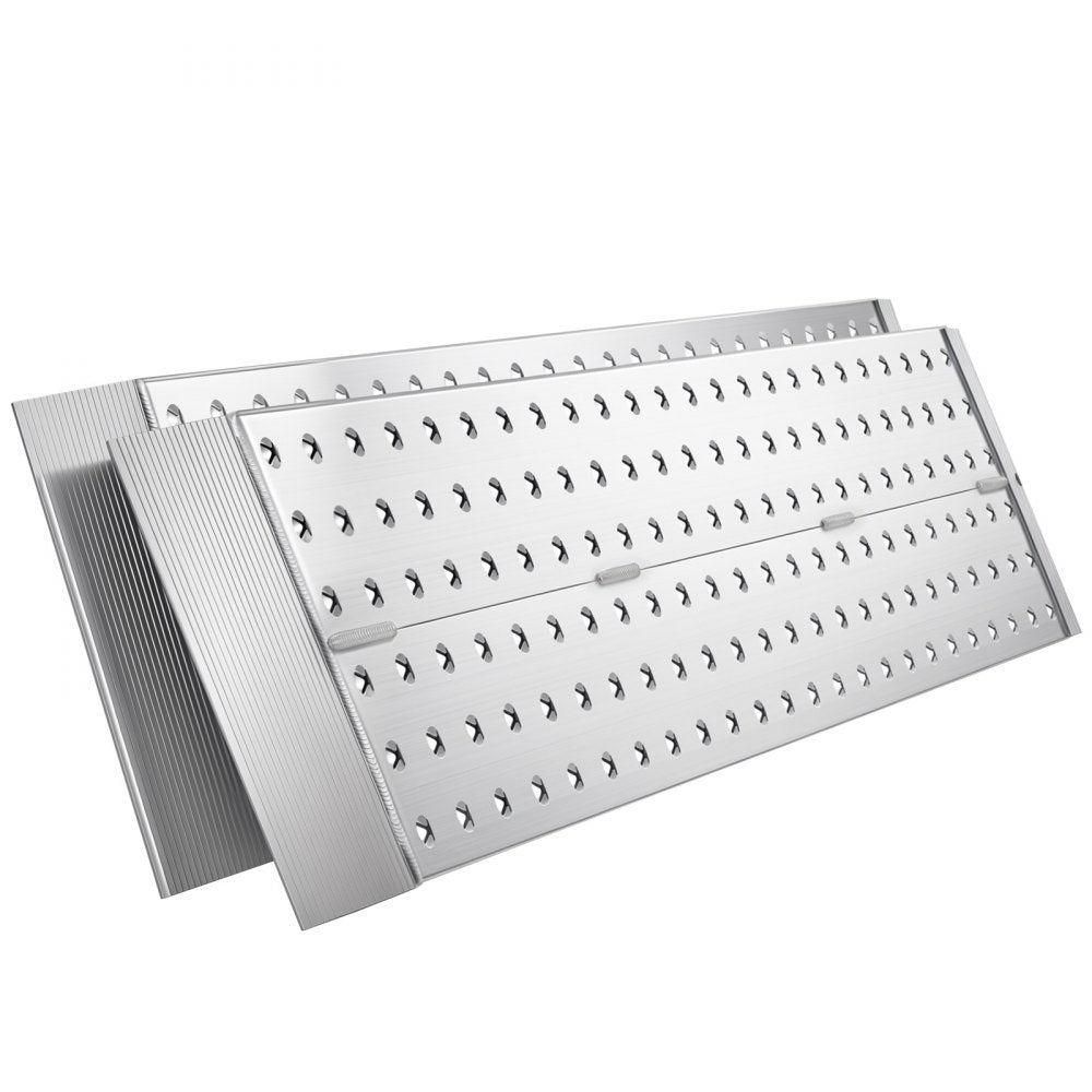 VEVOR Aluminum Trailer Ramps, 2PCS 55 x 12 in, Heavy-Duty ATV Ramp Set with Anti-Slip Plates, 3000LBS Combined Capacity Loading Ramps for Motorcycles, Lawn Mowers, Farm Tractors, Carts