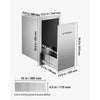 VEVOR Outdoor Kitchen Trash Drawer, 13.54"W x 19.61"D x 25.79"H Interior Storage, Multi-Purpose Outdoor Kitchen Drawers Stainless Steel, 55 lbs Max Capacity per Tier, for Outdoors BBQ Island Kitchens