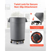VEVOR Trash Can Dolly, Fit 20, 32, 44, 55 Gallon Containers, Round Trash Can Roller Base with 4 Lockable Wheels, 500lbs Weight Capacity, Heavy Duty Barrel Dolly, Multi-Functional Rolling Dolly Cart