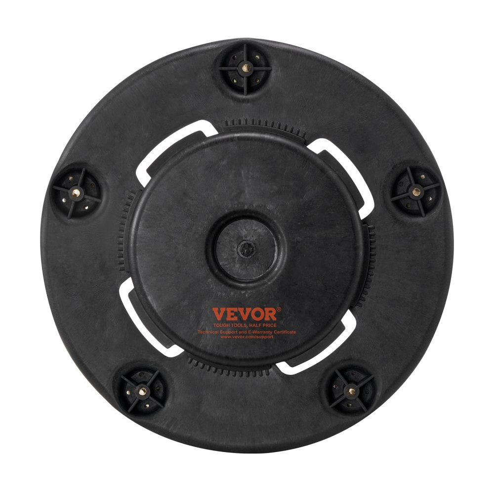 VEVOR Trash Can Dolly, Fit 20, 32, 44, 55 Gallon Containers, Round Trash Can Roller Base with 4 Lockable Wheels, 500lbs Weight Capacity, Heavy Duty Barrel Dolly, Multi-Functional Rolling Dolly Cart
