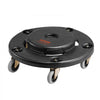 VEVOR Trash Can Dolly, Fit 20, 32, 44, 55 Gallon Containers, Round Trash Can Roller Base with 4 Lockable Wheels, 500lbs Weight Capacity, Heavy Duty Barrel Dolly, Multi-Functional Rolling Dolly Cart