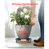 VEVOR Trash Can Dolly with 4 Lockable Wheels, 440lbs Weight Capacity, Round Trash Can Roller Base, 15-22.8 in Adjustable, Heavy Duty Drum Dolly Plant Caddy, Multi-Functional Rolling Dolly Cart, Black