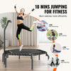 VEVOR Mini Trampoline, 54.5 Inch Fitness Rebounder, Max Load 450 lbs Exercise Trampoline, Stable & Quiet Small Trampoline with 3 Levels Height Adjustable Foam Handle, for Adults Indoor/Garden Workout
