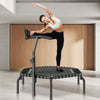 VEVOR Mini Trampoline, 54.5 Inch Fitness Rebounder, Max Load 450 lbs Exercise Trampoline, Stable & Quiet Small Trampoline with 3 Levels Height Adjustable Foam Handle, for Adults Indoor/Garden Workout