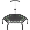 VEVOR Mini Trampoline, 54.5 Inch Fitness Rebounder, Max Load 450 lbs Exercise Trampoline, Stable & Quiet Small Trampoline with 3 Levels Height Adjustable Foam Handle, for Adults Indoor/Garden Workout