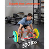 VEVOR Trap Bar Hex Bar, 2-Inch Hex Barbell, 500 LBS Capacity Shrug Bars, Weightlifting and Strength Training Equipment, Home Gym for Squats, Deadlifts, Shoulder Presses, Red