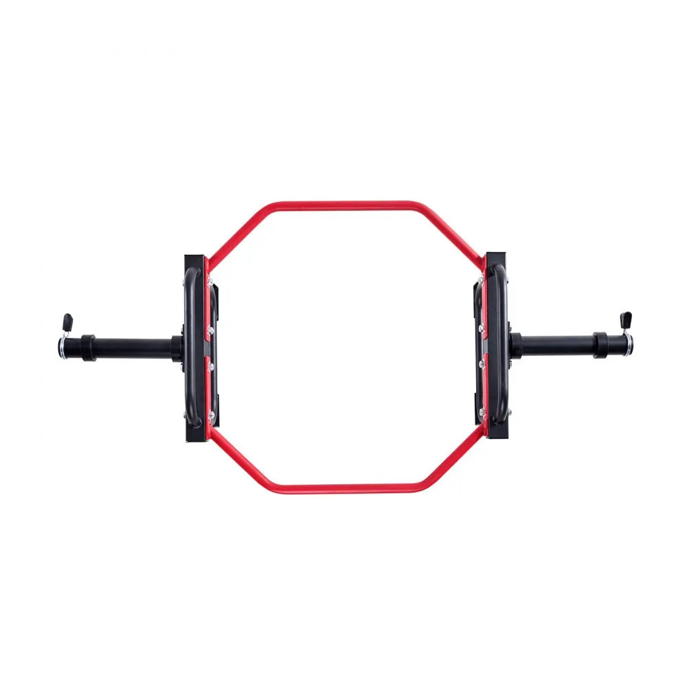 VEVOR Trap Bar Hex Bar, 2-Inch Hex Barbell, 500 LBS Capacity Shrug Bars, Weightlifting and Strength Training Equipment, Home Gym for Squats, Deadlifts, Shoulder Presses, Red