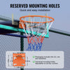 VEVOR Basketball Rim, Wall Door Mounted Basketball Hoop, Heavy Duty Q235 Basketball Flex Rim Goal Replacement with Net, Standard 18" Indoor and Outdoor Hanging Basketball Hoop for Kids Adults