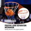 VEVOR Basketball Rim, Wall Door Mounted Basketball Hoop, Heavy Duty Q235 Basketball Flex Rim Goal Replacement with Net, Standard 18" Indoor and Outdoor Hanging Basketball Hoop for Kids Adults