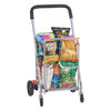 VEVOR Folding Shopping Cart, 66 lbs Max Load Capacity, Grocery Utility Cart with Rolling Swivel Wheels, Heavy Duty Foldable Laundry Basket Trolley Compact Lightweight Collapsible for Luggage, Silver