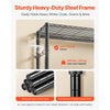 VEVOR Clothing Garment Rack, Heavy Duty Clothes Rack, 6 Adjustable Tiers Clothes Racks with Steel Frame, 800 lbs Load Capacity Closet Wardrobe with 3 Hanging Rods for Bedroom, Clothing Store, Hallway