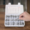 VEVOR 1110 Pcs Bolts and Nuts Assortment Kit, Imperial Machine Screws and Flat Washers, Stainless Steel 10-24,8-32,2-56,6-32,4-40, for Furniture /Equipment/Vehicle Assembly, Silver
