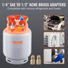 VEVOR Refrigerant Recovery Tank with Float Switch - 30 lb. Capacity ac Recovery Tank with ¼ to ½ Adaptor, Reusable Recovery Tank HVAC for All Refrigerant, Prevent Overflow, with Trace Amount of N₂