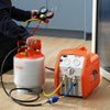 VEVOR Refrigerant Recovery Tank, 30 LBS Capacity, 400 psi Portable Cylinder Tank with Y-Valve for Liquid/Vapor, High-sealing Recovery Can for R22/R134A/R410A, Orange+Gray