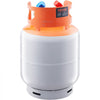 VEVOR Refrigerant Recovery Tank, 30 LBS Capacity, 400 psi Portable Cylinder Tank with Y-Valve for Liquid/Vapor, High-sealing Recovery Can for R22/R134A/R410A, Orange+Gray