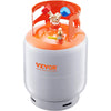 VEVOR Refrigerant Recovery Tank, 50 LBS Capacity, 400 psi Portable Cylinder Tank with Y-Valve for Liquid/Vapor, High-sealing Recovery Can for R22/R134A/R410A, Orange+Gray