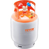 VEVOR Refrigerant Recovery Tank, 50 LBS Capacity, 400 psi Portable Cylinder Tank with Y-Valve for Liquid/Vapor, High-sealing Recovery Can for R22/R134A/R410A, Orange+Gray