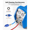 VEVOR Portable Refrigerant Recovery Machine, 1 HP 120V 60Hz Dual Cylinder AC Recovery Machine for Liquid Vapor Refrigerant, 1750 RPM Recycling Unit HVAC for Automotive & Household Air Conditioning