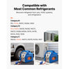 VEVOR Portable Refrigerant Recovery Machine, 3/4 HP 120V 60Hz Single Cylinder AC Recovery Machine for Liquid Vapor Refrigerant, 1750 RPM Recycling Unit HVAC for Automotive & Household Air Conditioning