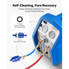 VEVOR Portable Refrigerant Recovery Machine, 3/4 HP 120V 60Hz Single Cylinder AC Recovery Machine for Liquid Vapor Refrigerant, 1750 RPM Recycling Unit HVAC for Automotive & Household Air Conditioning