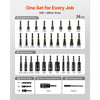 VEVOR Master Magnetic Impact Nut Driver Set 34-Piece, Metric & SAE Sizes, with Nut Setter, Quick Release Extension, Wing Nut Driver, Storage Box, Versatile for Automotive, Machinery, and DIY Tasks