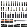 VEVOR 80-Piece Premium Magnetic Impact Nut Driver Set, Metric & SAE Sizes, with Socket Adapters, Bit Holder, Wing Nut Driver, Universal Sockets, Quick Release Extension, Power Bits, Storage Box