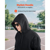 VEVOR Men Pullover Hoodie, Medium Size, Fleece Long Sleeve Comfy Casual Basic Pullover Hooded Sweatshirt, Warm & Skin-friendly, Practical & Trendy, Black Hoodie with Large Pocket for Fall & Winter