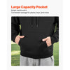 VEVOR Men Pullover Hoodie, Medium Size, Fleece Long Sleeve Comfy Casual Basic Pullover Hooded Sweatshirt, Warm & Skin-friendly, Practical & Trendy, Black Hoodie with Large Pocket for Fall & Winter