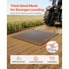 VEVOR Drag Harrow, 4 x 4 ft, High-Efficiency Chain Harrow Rake, ATVs UTVs Tractors Attachments, Durable Galvanized Steel Mesh Drag Mat with Towing Chain, for Gravel Driveway Ruts Farm Field Leveling