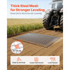 VEVOR Drag Harrow, 5 x 3 ft, High-Efficiency Chain Harrow Rake, ATVs UTVs Tractors Attachments, Durable Galvanized Steel Mesh Drag Mat with Towing Chain, for Gravel Driveway Ruts Farm Field Leveling