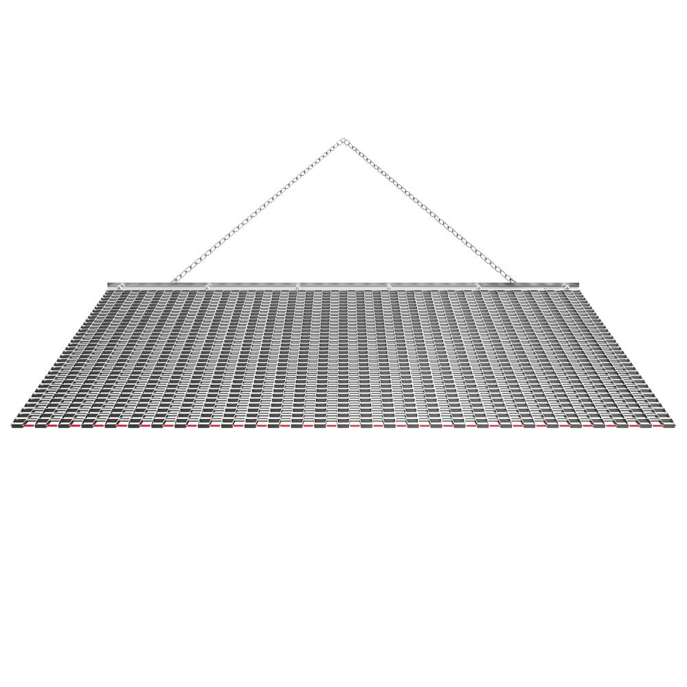 VEVOR Drag Harrow, 5 x 3 ft, High-Efficiency Chain Harrow Rake, ATVs UTVs Tractors Attachments, Durable Galvanized Steel Mesh Drag Mat with Towing Chain, for Gravel Driveway Ruts Farm Field Leveling