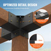 VEVOR Pergola Bracket Kit 4''x4''(Inner Size 3.6x3.6), 2pcs 4-Way Heavy Duty Corner Bracket Woodworks DIY Post Base Kit, Easy Installation Wooden Beams for Gazebos, Patio Pergolas, Log Cabin Outdoor