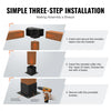 VEVOR Pergola Bracket Kit 6''x6''(Inner Size 5.6x5.6), 2pcs 4-Way Heavy Duty Corner Bracket Woodworks DIY Post Base Kit, Easy Installation Wooden Beams for Gazebos, Patio Pergolas, Log Cabin Outdoor
