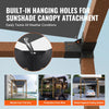 VEVOR Pergola Bracket Kit 4''x4''(Inner Size 3.6x3.6), 4pcs 3-Way Heavy Duty Corner Bracket Woodworks DIY Post Base Kit, Easy Installation Wooden Beams for Gazebos, Patio Pergolas, Log Cabin Outdoor