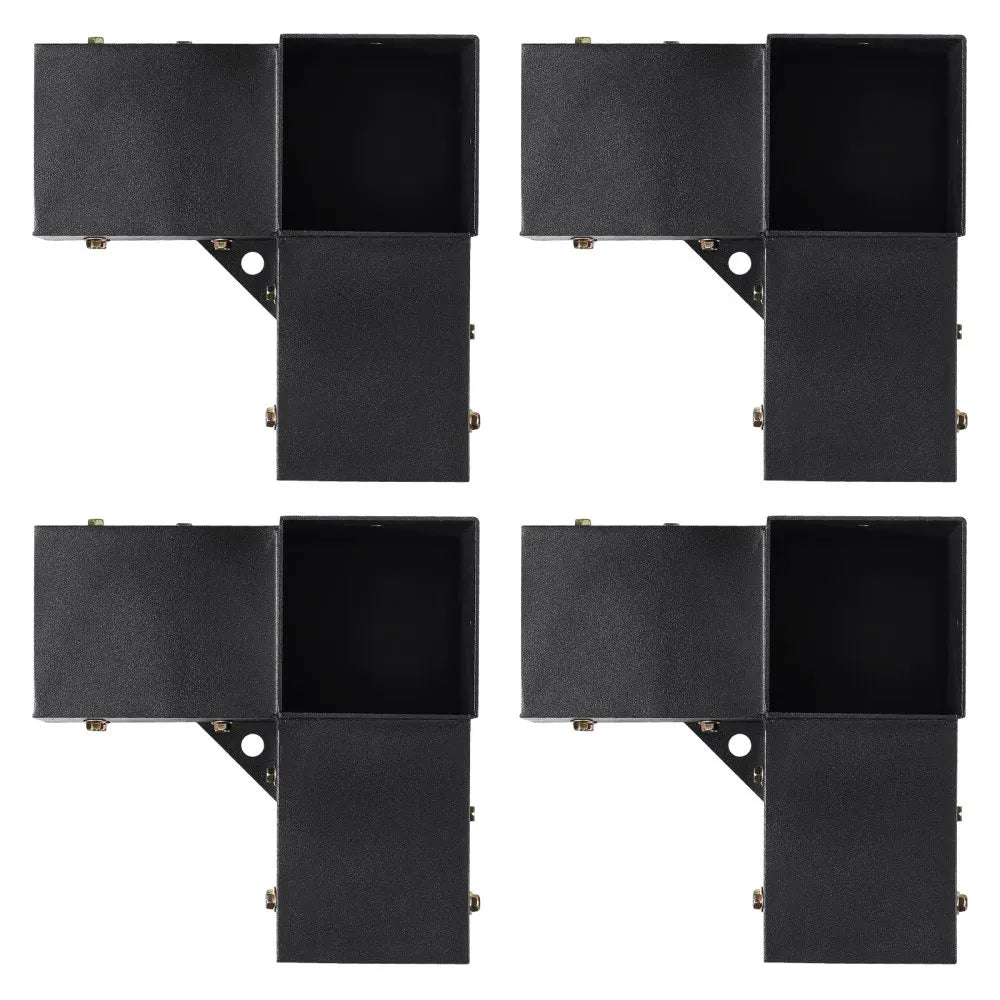 VEVOR Pergola Bracket Kit 4''x4''(Inner Size 3.6x3.6), 4pcs 3-Way Heavy Duty Corner Bracket Woodworks DIY Post Base Kit, Easy Installation Wooden Beams for Gazebos, Patio Pergolas, Log Cabin Outdoor