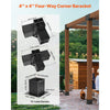 VEVOR Pergola Kit, 4x4 Inch Pergola Brackets for 3.5x3.5 Inch Wood Beams in Actual Dimension, 3-Way (4 Pcs) and 4-Way (2 Pcs) Gazebo Brackets with 6 Post Bases, for Outdoor Pergolas, Gazebos, Sheds